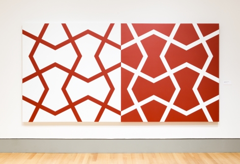 Jali XXVI - Sashay Red and White, 2011, Acrylic on Canvases