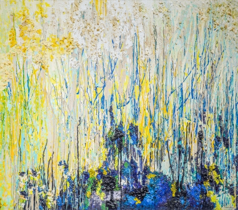 Nostalgia series: &ldquo;Water lilies&rdquo;, 2016, Mixed technique on canvas