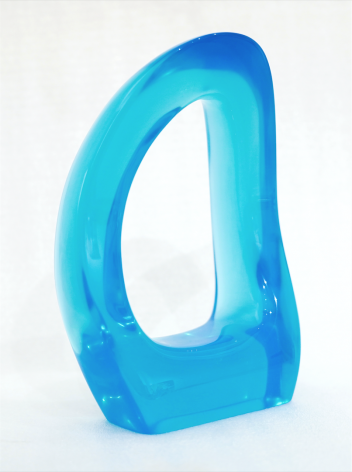 Curved Arch, Clear blue lucite