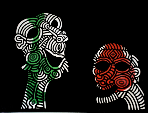 Keith Haring, Untitled (Two Heads), 1986