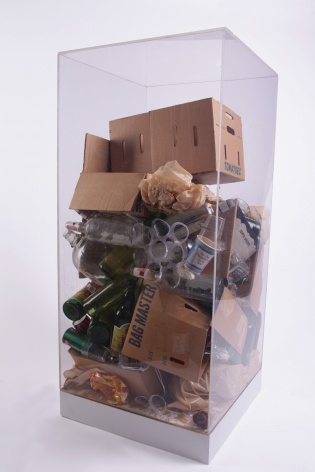 ​Robert Rauschenberg&rsquo;s Refuse, 1970, Accumulation of studio refuse in Plexiglas box